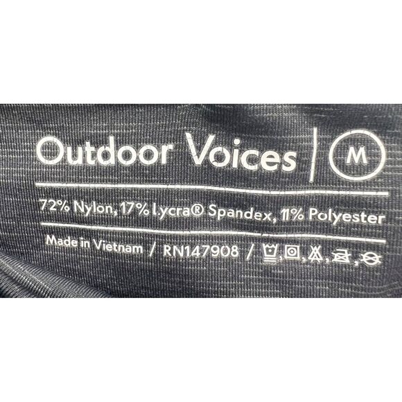 Outdoor Voices TechSweat Flex Leggings Womens M Black Cropped Activewear Stretch - Picture 9 of 11